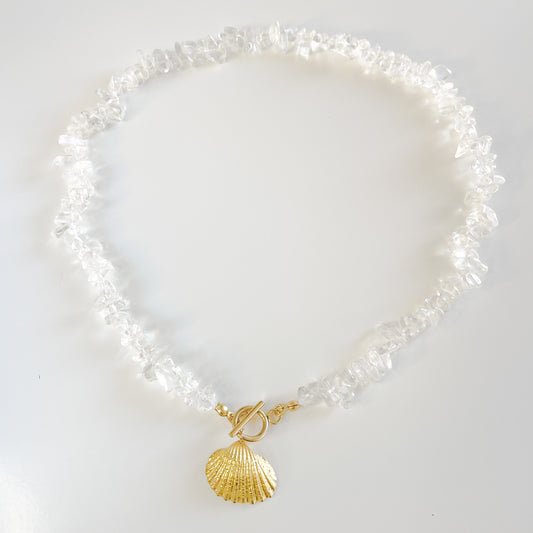 Crystal Seashell Necklace