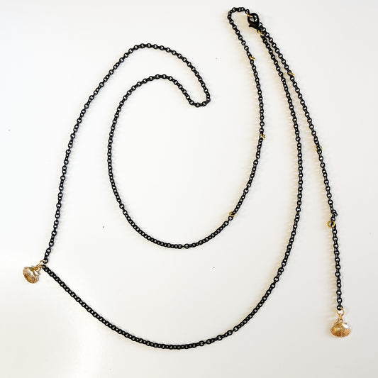 Golden Seashell Black Body Chain